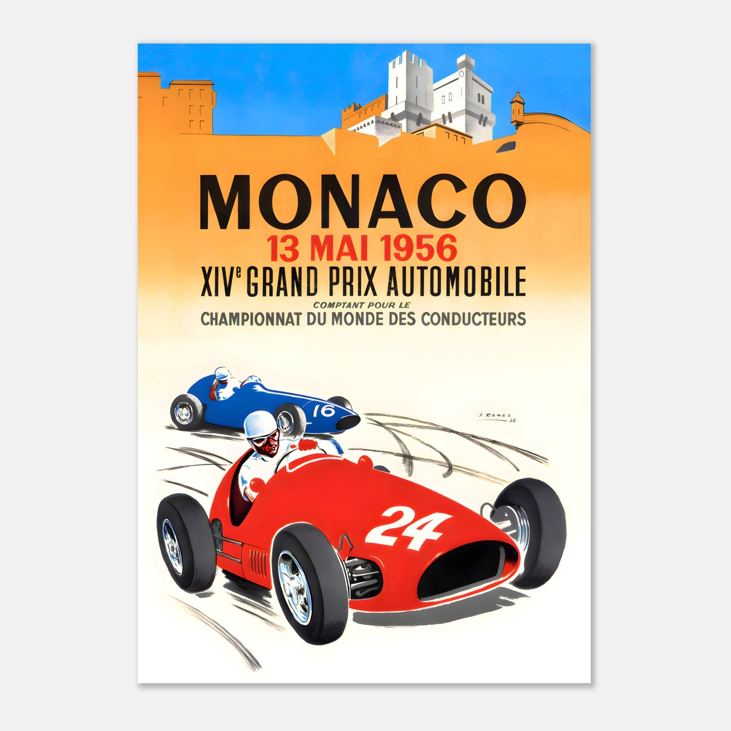 Poster 1956 - Monaco F1 Grand Prix