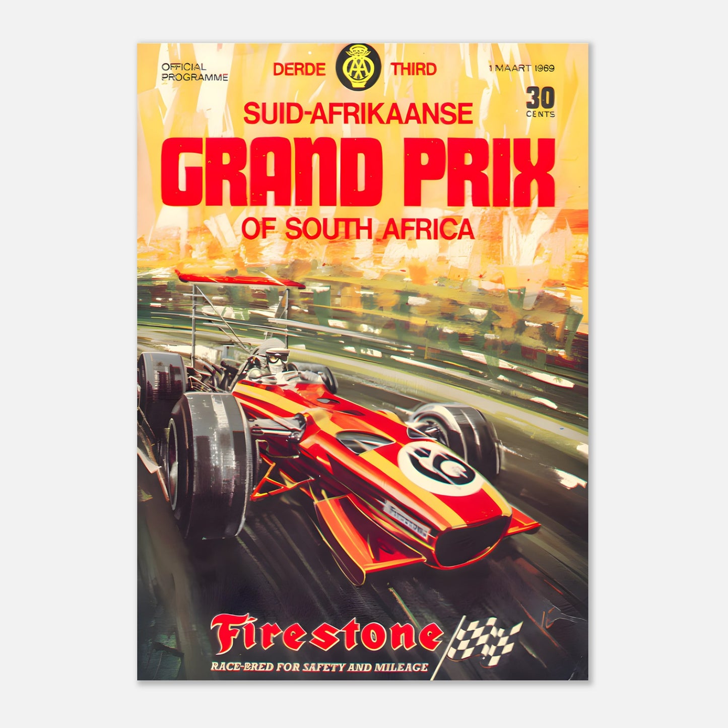 Poster 1969 - South African F1 Grand Prix - Kyalami Circuit
