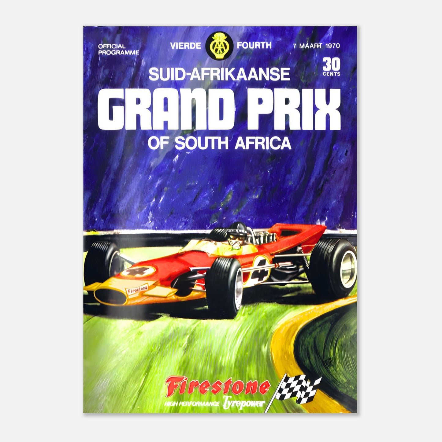Poster 1970 - South African F1 Grand Prix - Kyalami Circuit