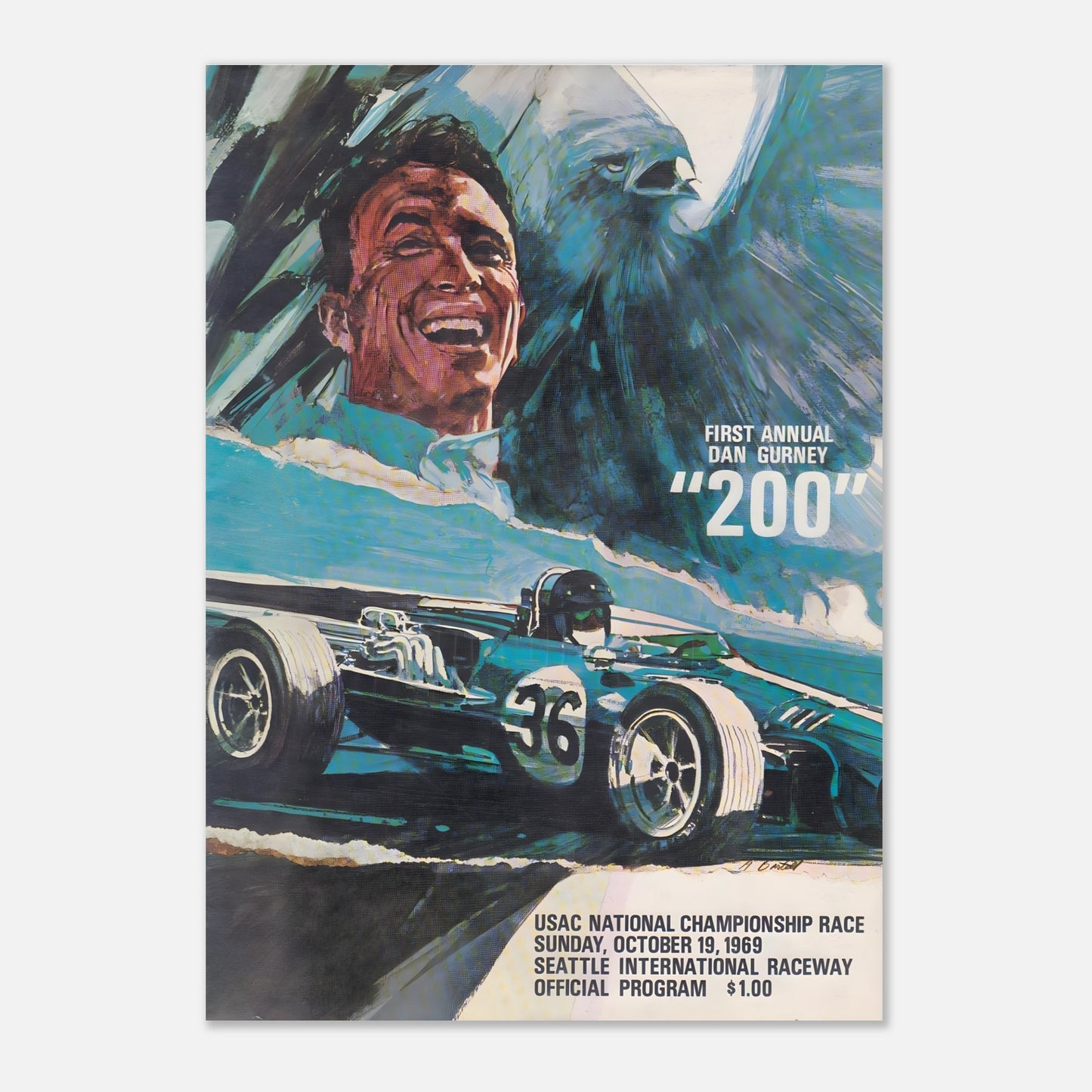 USAC Seattle 1969 Retro Poster