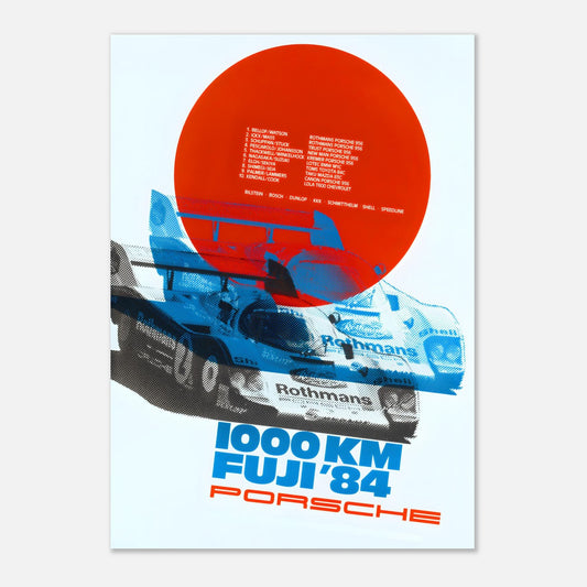 1000 km Fuji - Porsche 1984 Retro Poster