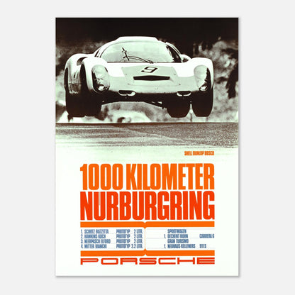 1000 km Nürburgring 1967 - Porsche Retro Poster