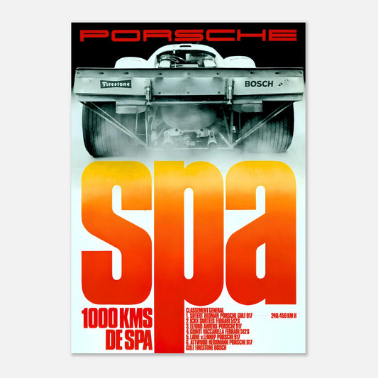 1000kms Spa-Francorchamps - Porsche 1982 Retro Poster