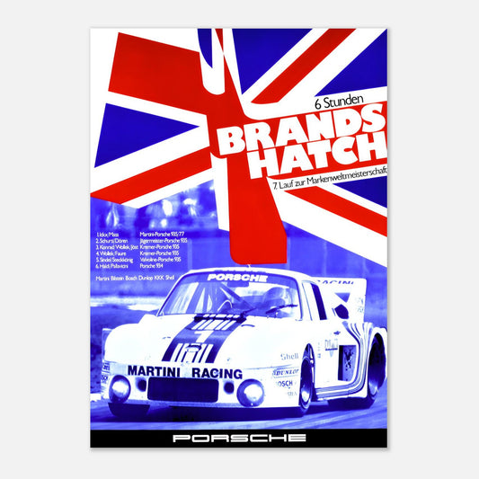 6h Brands Hatch - Porsche 1977 Retro Poster