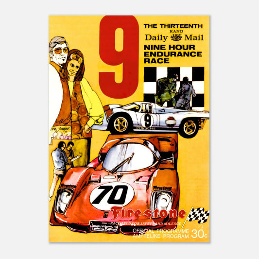 9 Hour Kyalami - 1970 Retro Poster