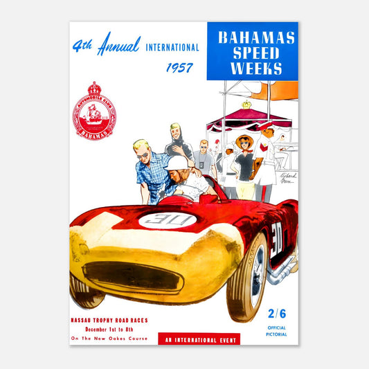 Bahamas Speed Week - Nassau - 1957 Retro Poster