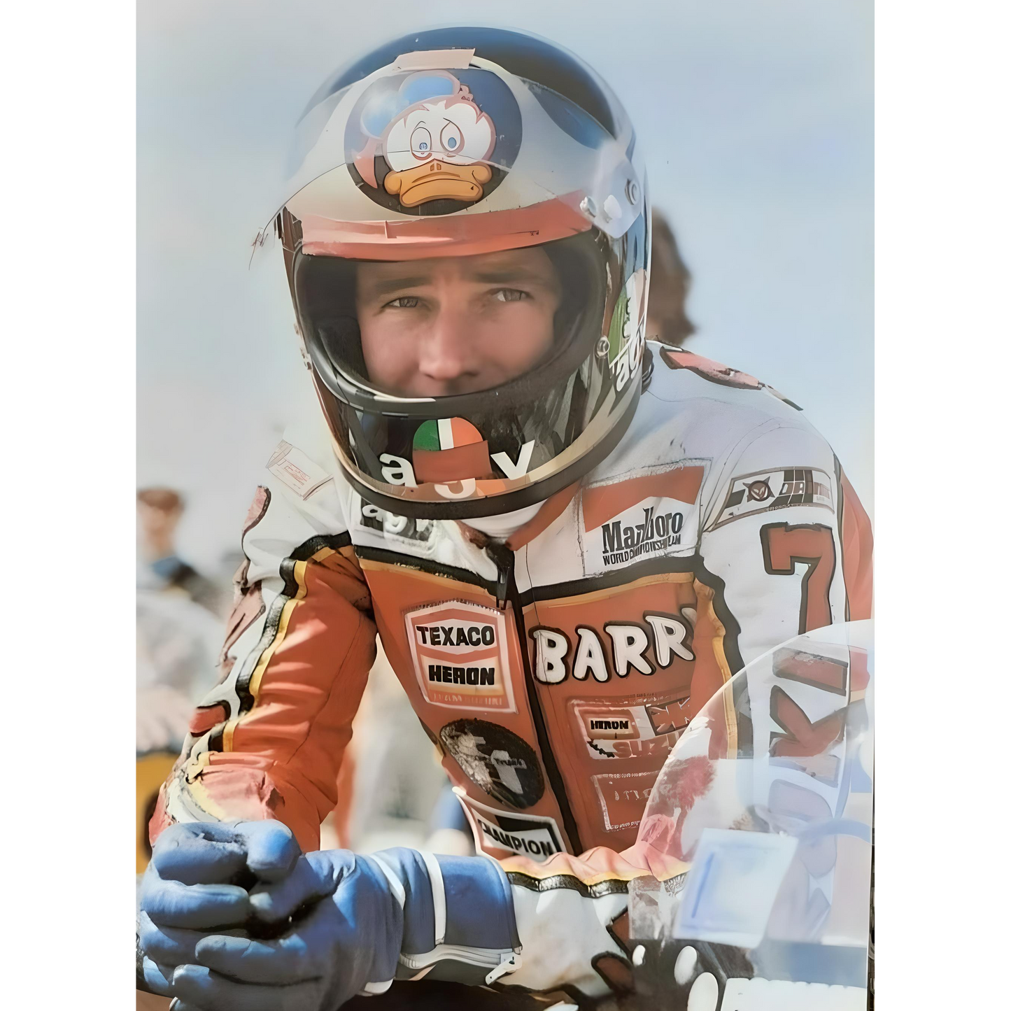 Embroidered t-shirt - Barry Sheene Duck