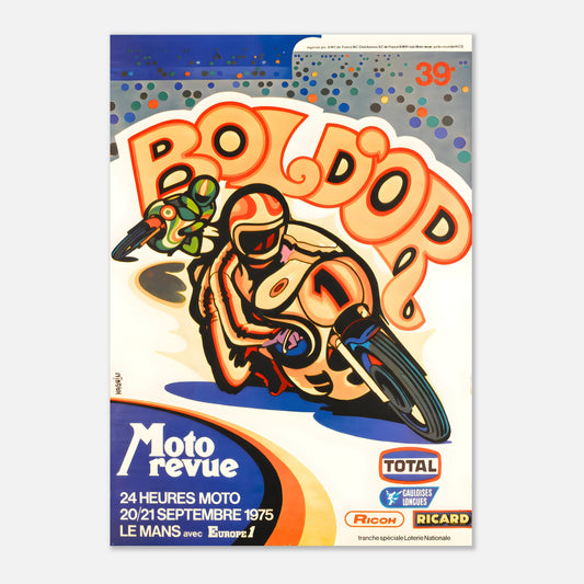 Bol d'Or Moto Retro Poster 1975 - Le Mans