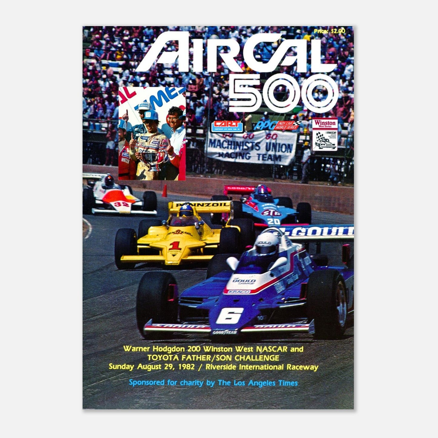 CART Aircal 500 - Riverside International Raceway&nbsp;- 1982 Retro Poster