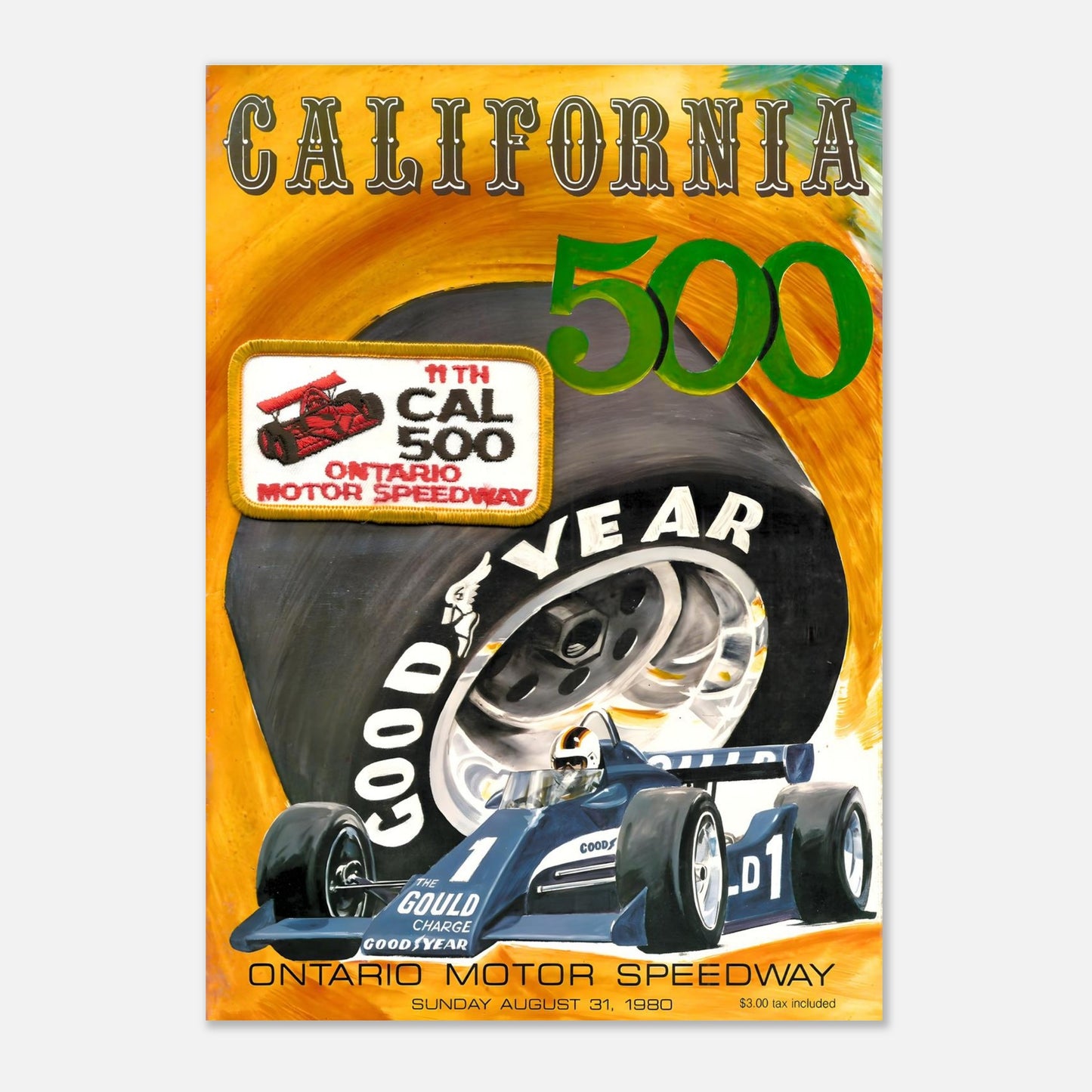 CART California 500 - Ontario Motor Speedway&nbsp;- 1980 Retro Poster