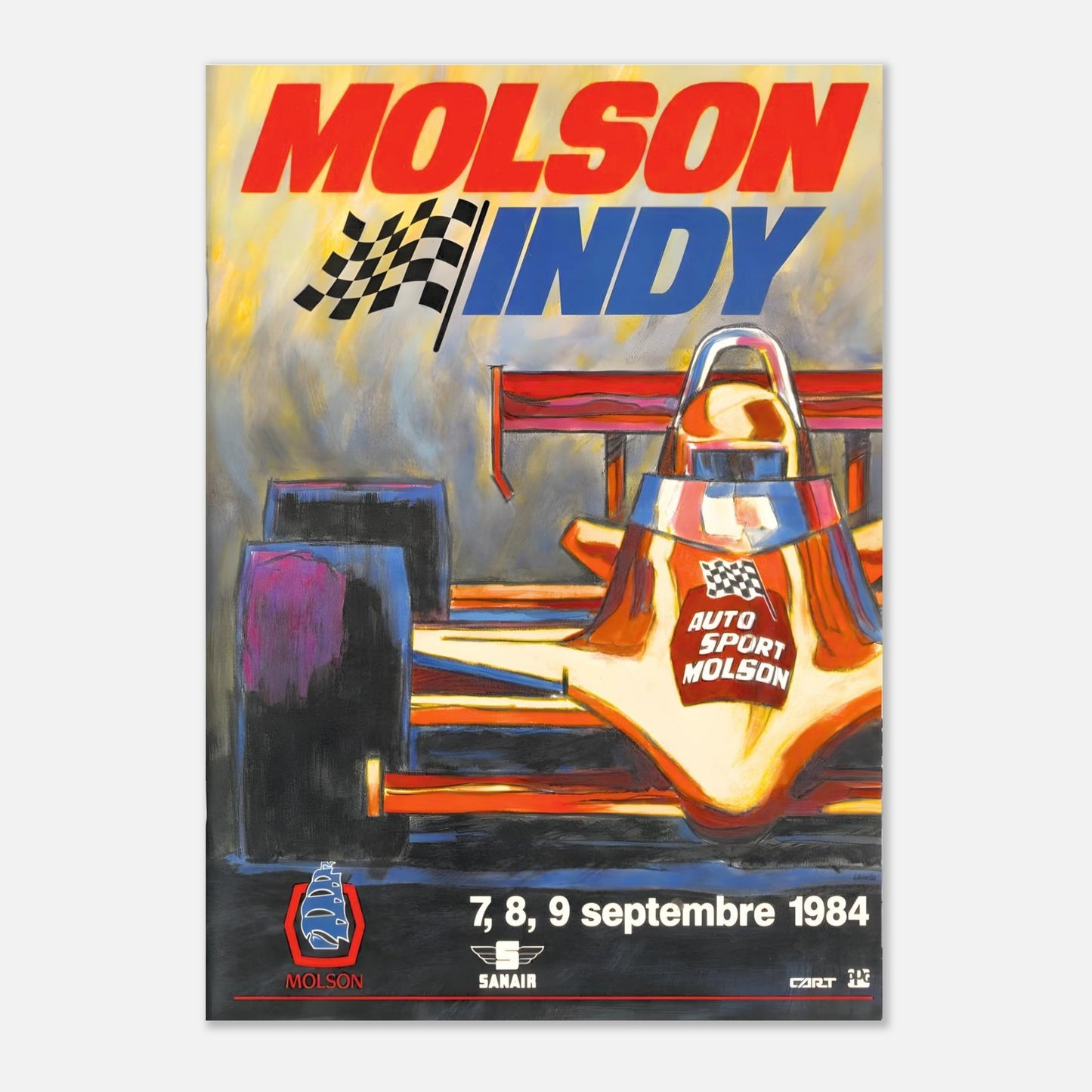 CART Molson Indy - Sanair Super Speedway&nbsp;- 1984 Retro Poster