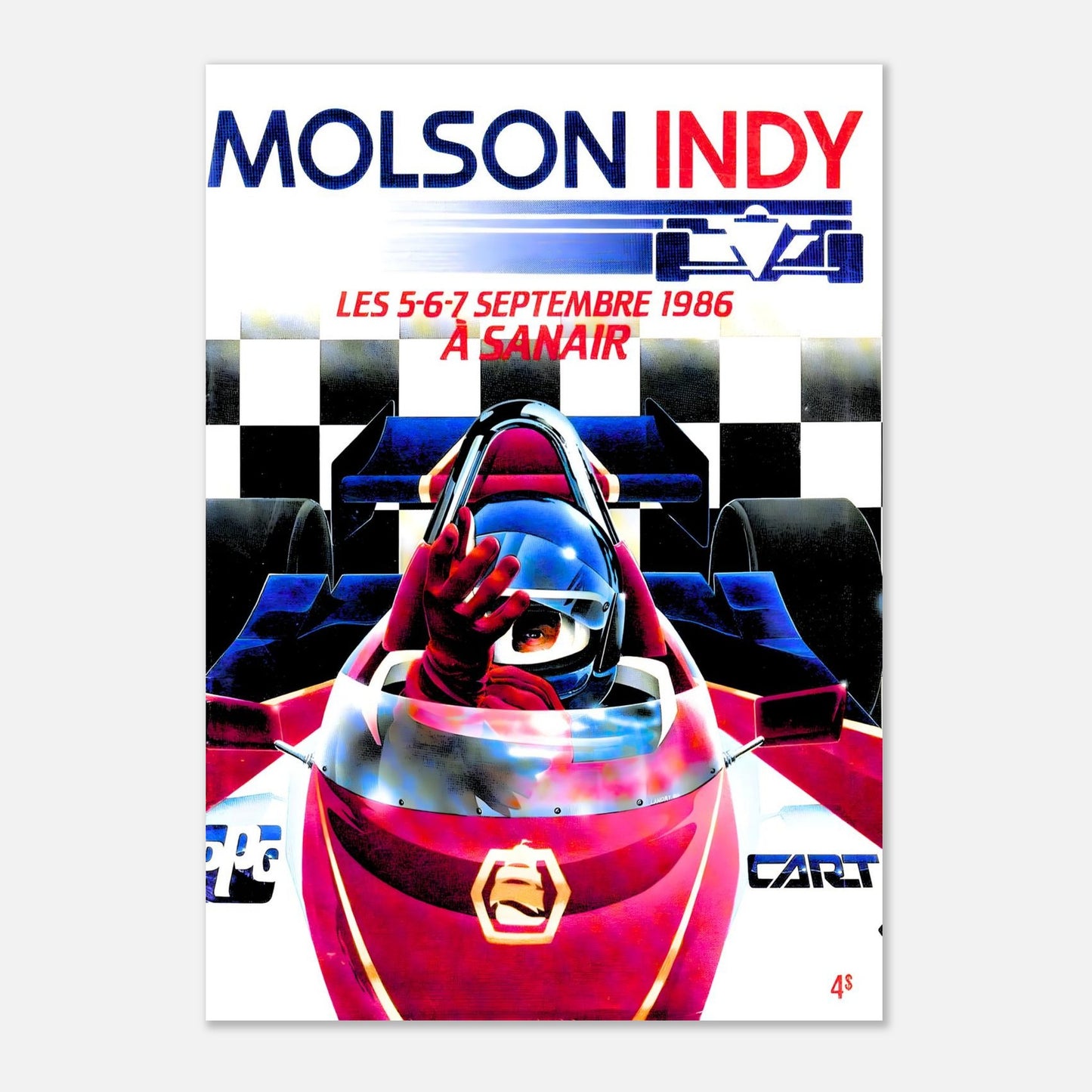 CART Molson Indy - Sanair Super Speedway&nbsp;- 1986 Retro Poster