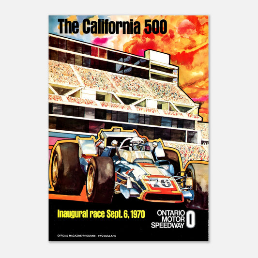 California 500 1970 Retro Poster