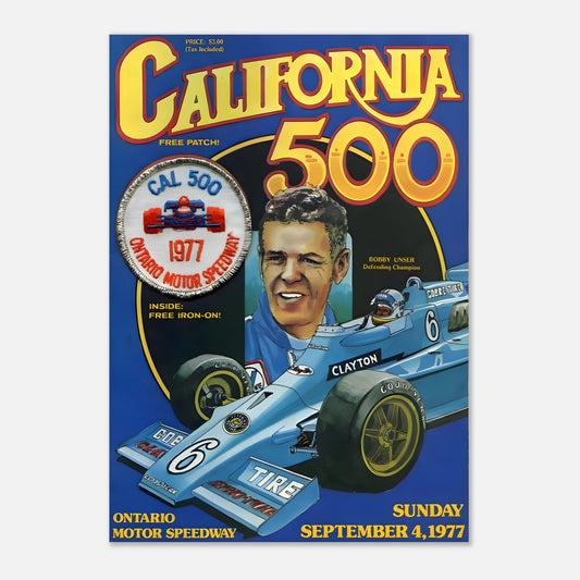 California 500 1977 Retro Poster