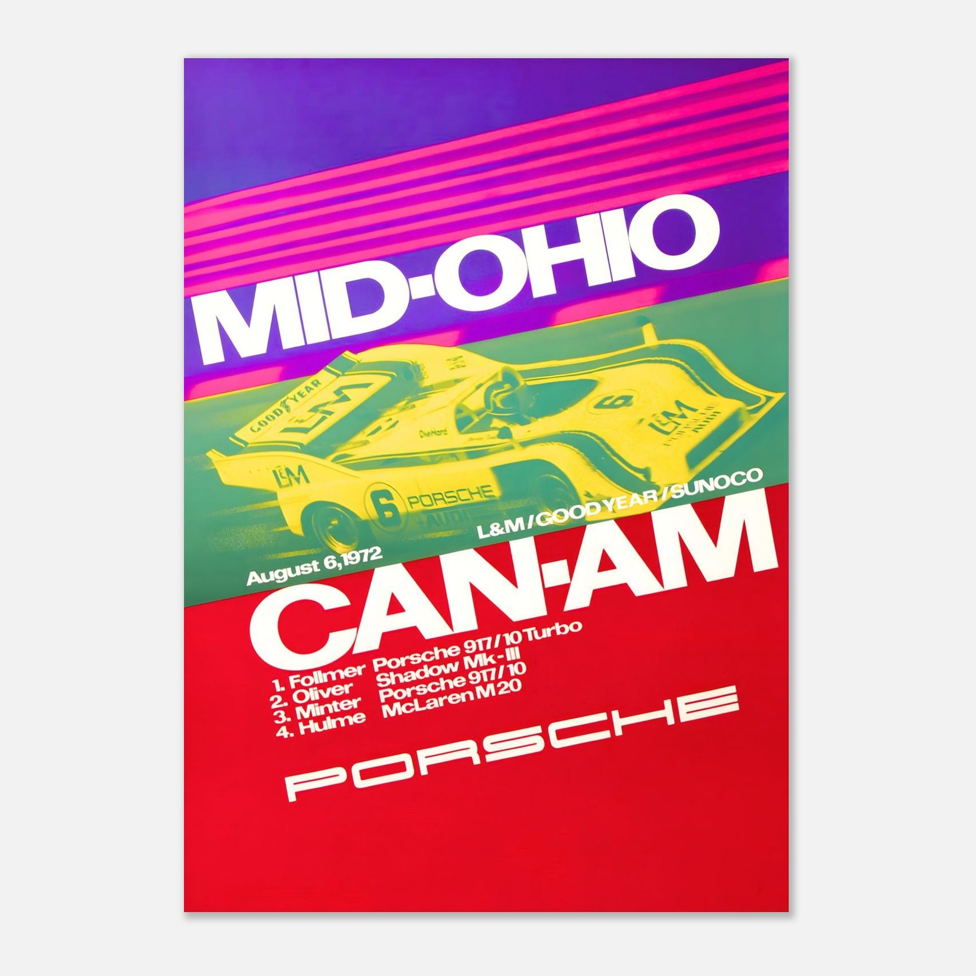 Can-Am - Mid-Ohio 1972 - Porsche Retro Poster