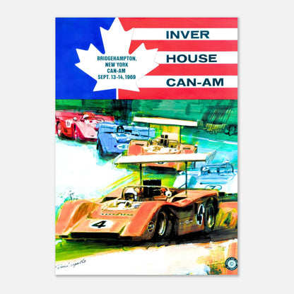 Can-Am Bridgehampton Raceway 1969 Retro Poster