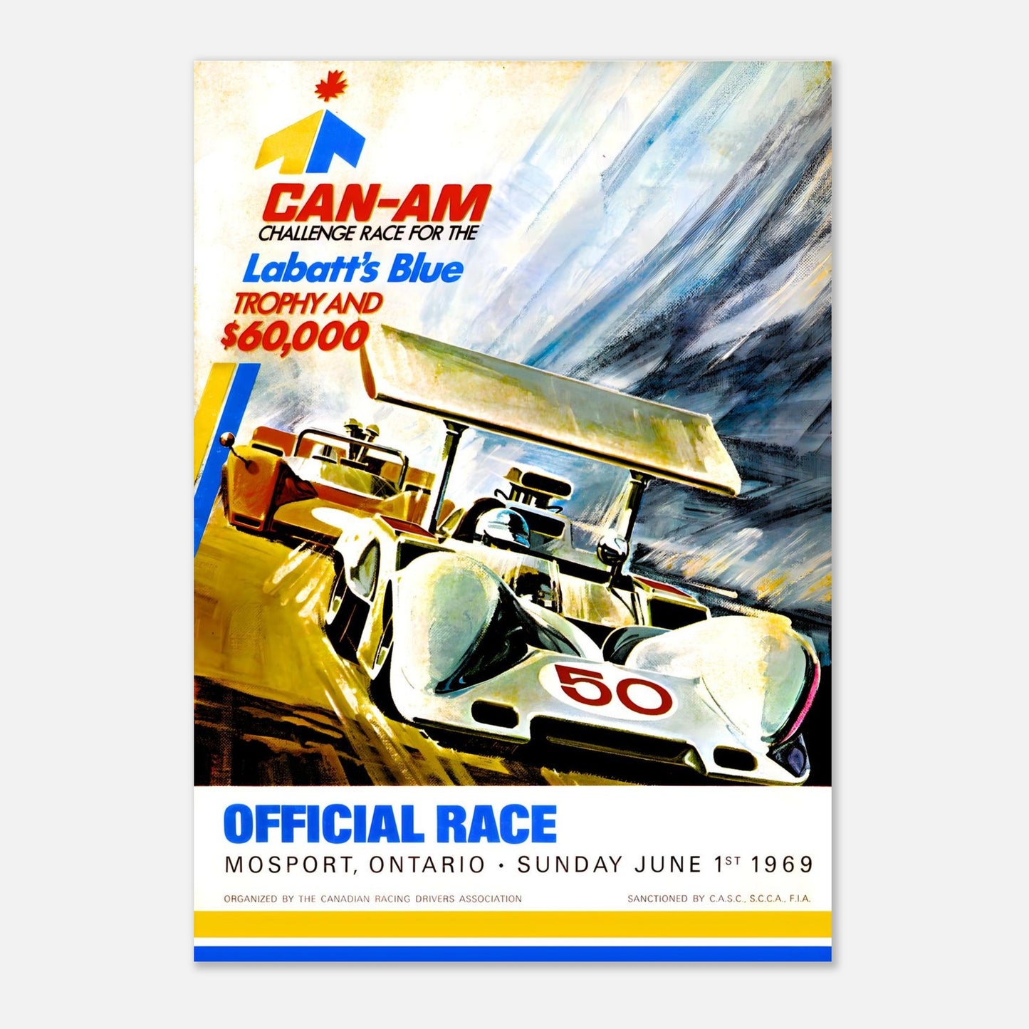 Can-Am Mosport 1969 Retro Poster
