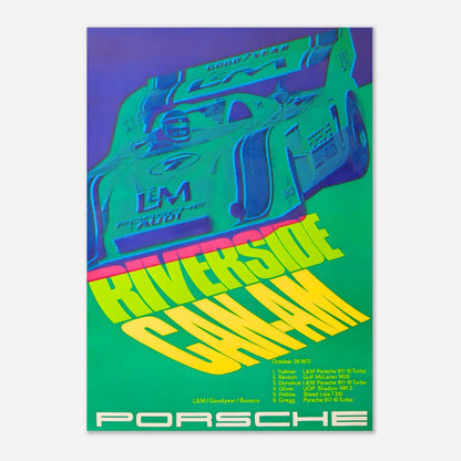 Canadian-American Challenge Cup 1972 Retro Poster&nbsp;- Riverside Can-Am - Porsche