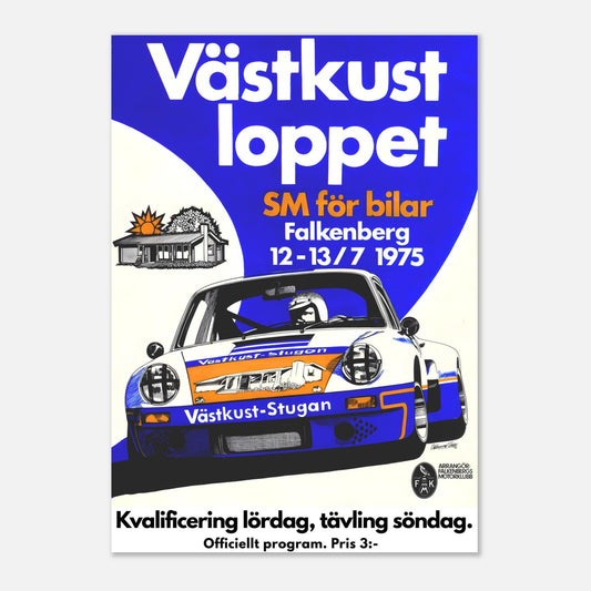 Falkenbergs Motorbana - 1975 Retro Poster