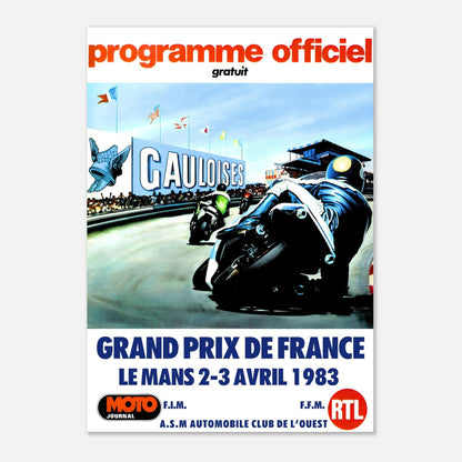 France Grand Prix Retro Poster 1983 - Le Mans