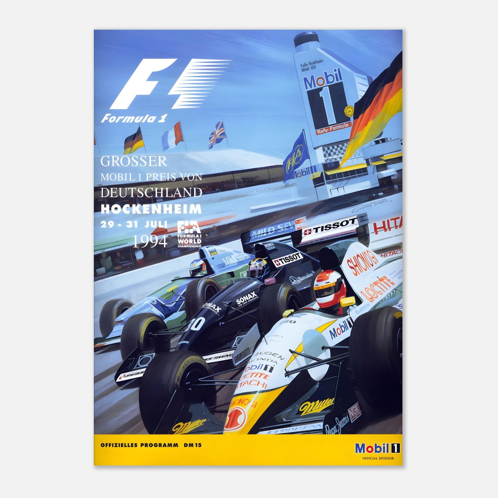 German F1 Grand Prix Retro Poster 1994 - Hockenheim