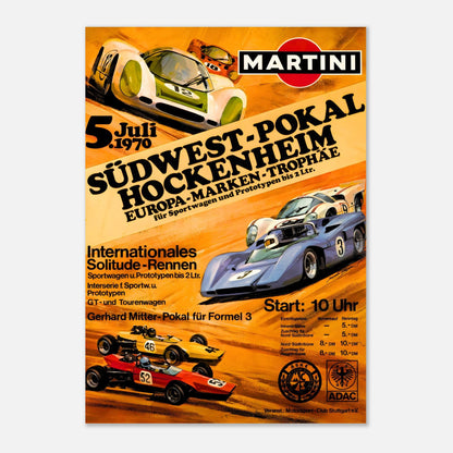Grand Prix Südwest-Pokal Hockenheim - Martini&nbsp;1970 Retro Poster