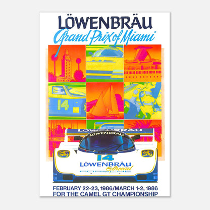 IMSA GT - Miami (Bicentennial Park)- 1986 Retro Poster