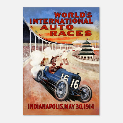 Indianapolis 500 1914 Retro Poster