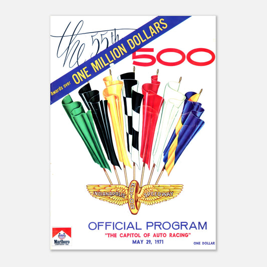 Indianapolis 500 1971 Retro Poster