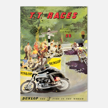 Isle of Man Tourist Trophy Retro Poster 1953