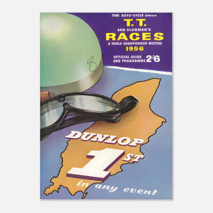 Isle of Man Tourist Trophy Retro Poster 1956