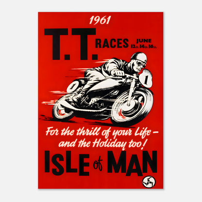 Isle of Man Tourist Trophy Retro Poster 1961