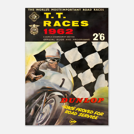 Isle of Man Tourist Trophy Retro Poster 1962