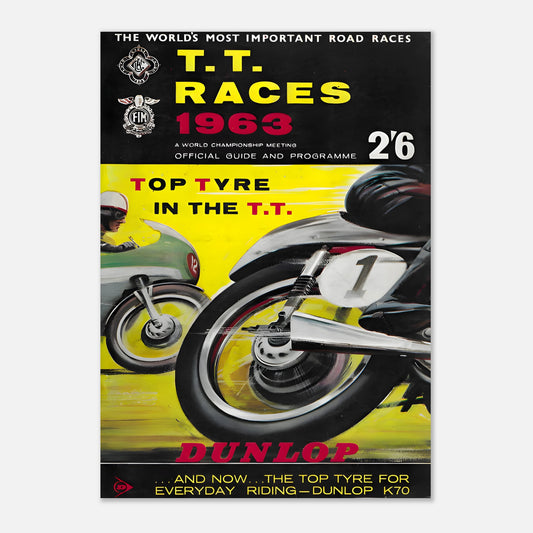 Isle of Man Tourist Trophy Retro Poster 1963