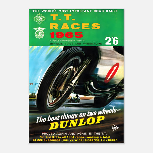 Isle of Man Tourist Trophy Retro Poster 1965