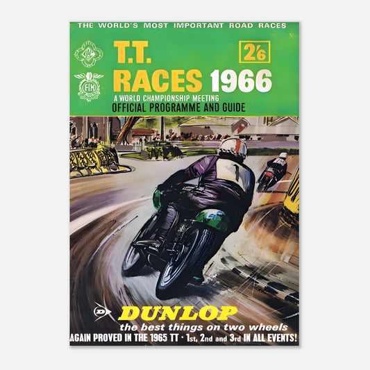 Isle of Man Tourist Trophy Retro Poster 1966