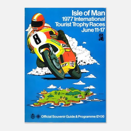 Isle of Man Tourist Trophy Retro Poster 1977