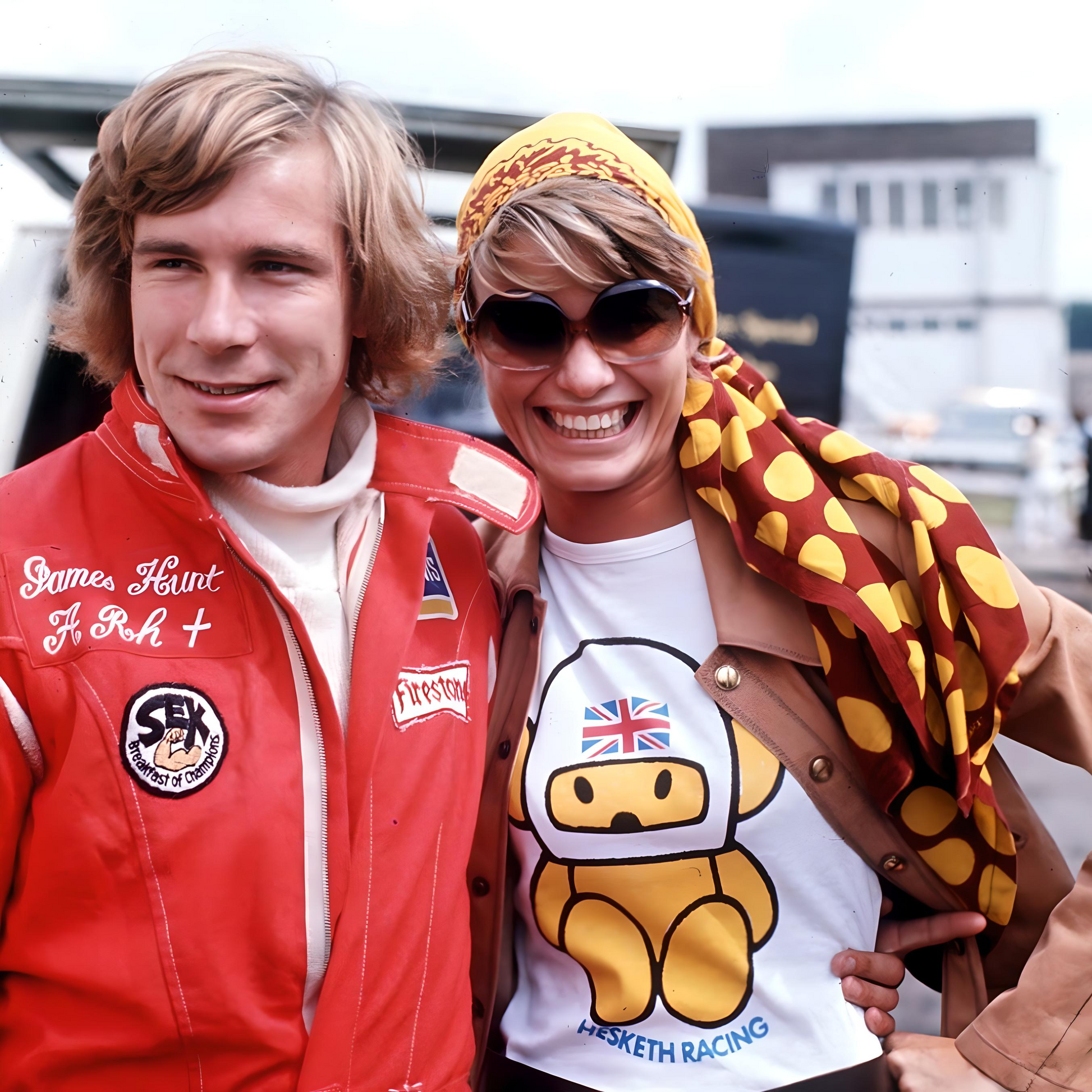 Embroidered t shirt James Hunt Sex Breakfast of Champions Racing Legend Club