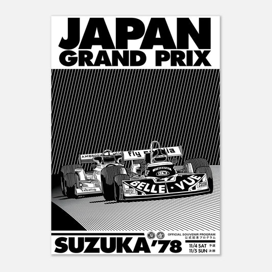 Japanese F1 Grand Prix Retro Poster 1978 - Suzuka