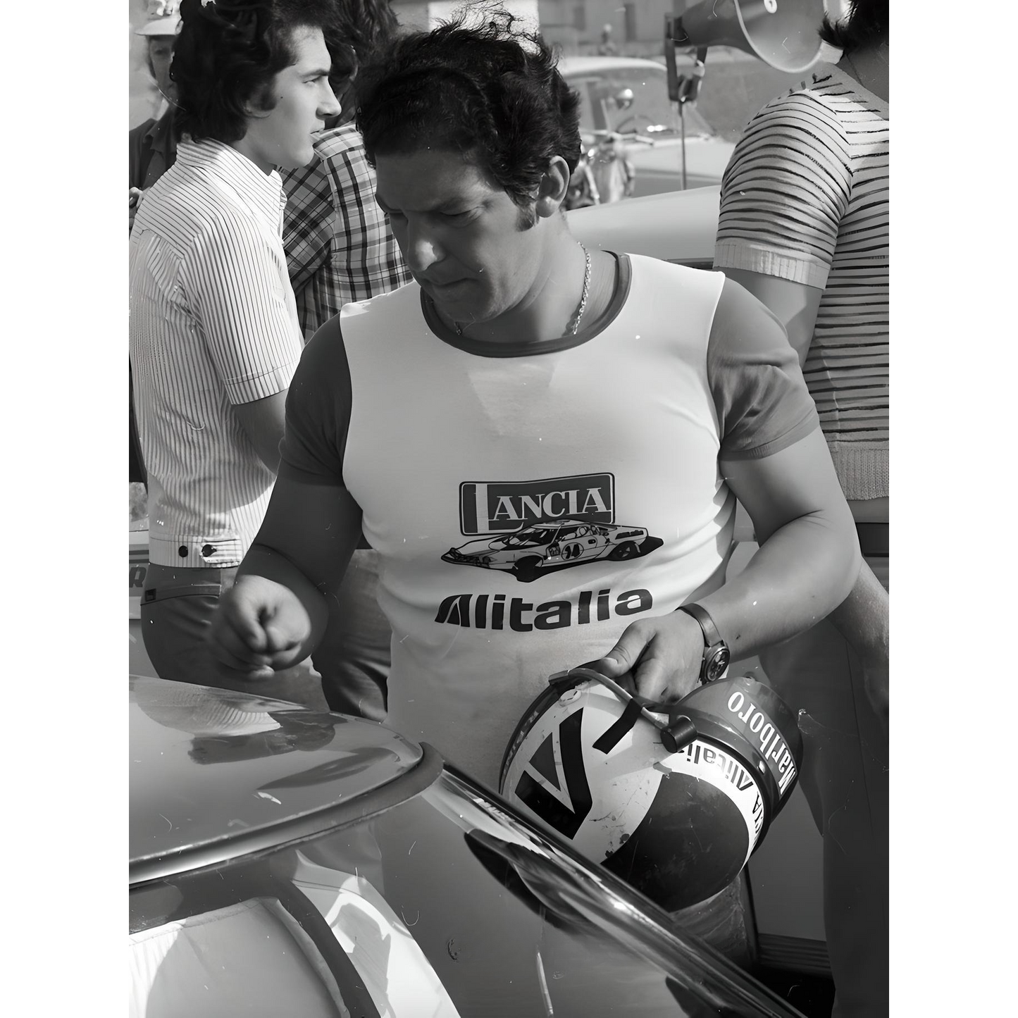 T shirt Lele Pinto Lancia Stratos Alitalia Racing Legend Club