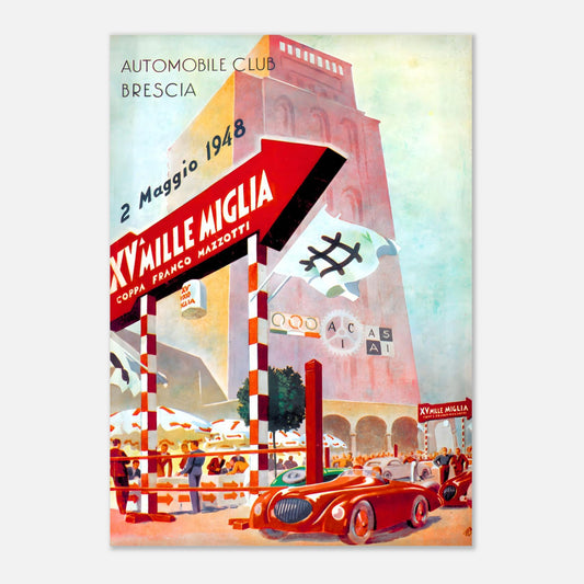 Mille Miglia 1948 Retro Poster