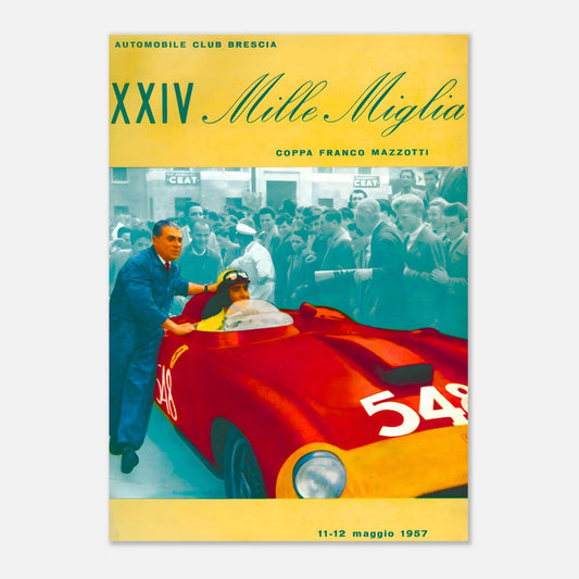 Mille Miglia 1957 Retro Poster