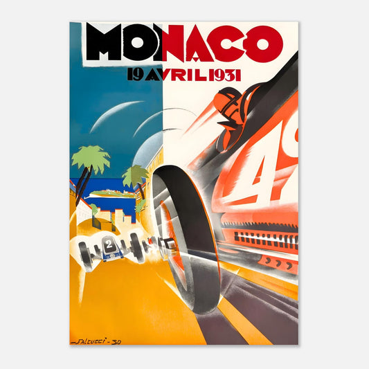 Monaco F1 Grand Prix Retro Poster 1931