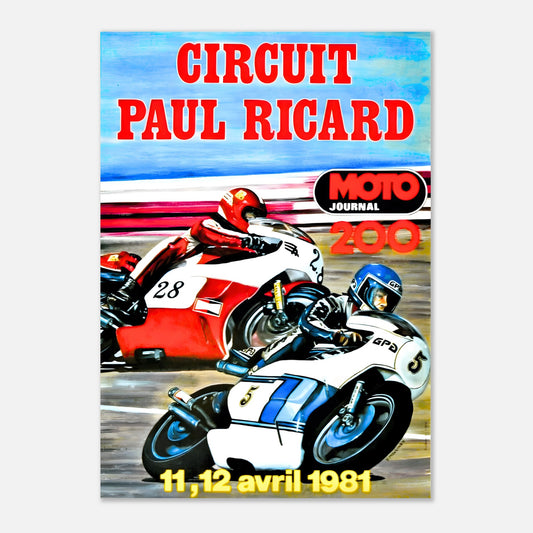 Moto Journal 200 Retro Poster 1981 - Circuit Paul Ricard