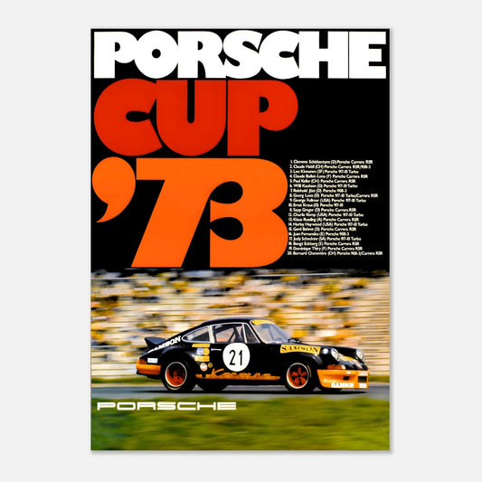 Porsche Cup 1973 - Retro Poster