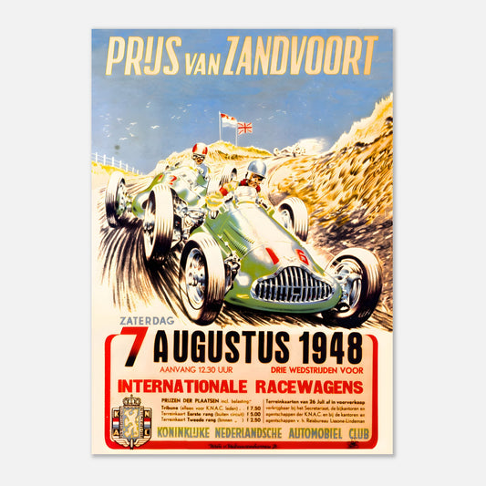 Poster 1948 - Dutch F1 Grand Prix - Zandvoort