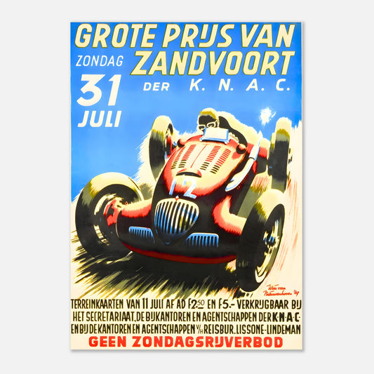 Poster 1949 - Dutch F1 Grand Prix - Zandvoort