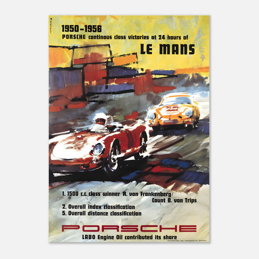 Poster 1950-1956 - 24h of Le Mans - Porsche