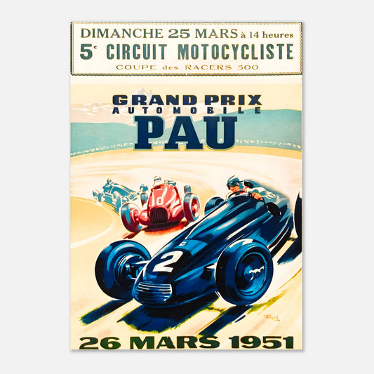 Poster 1951 - Pau (France) F1 Grand Prix