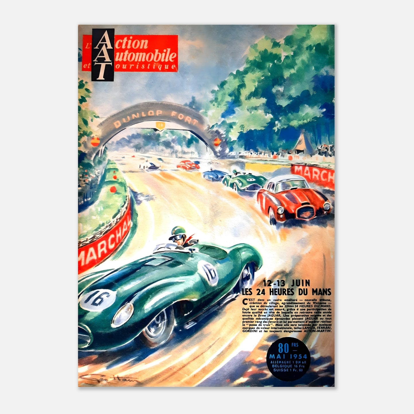 Poster 1954 - 24h of Le Mans